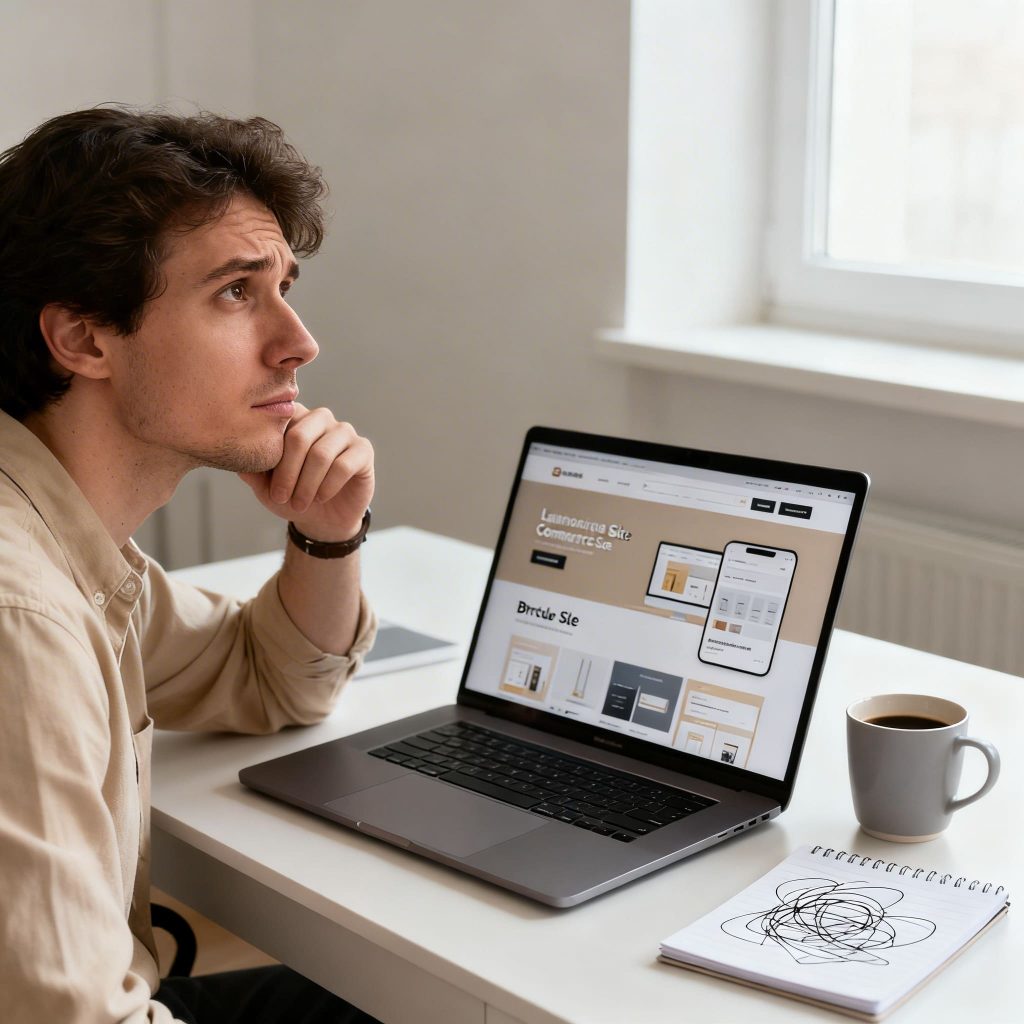 Site vitrine vs e-commerce