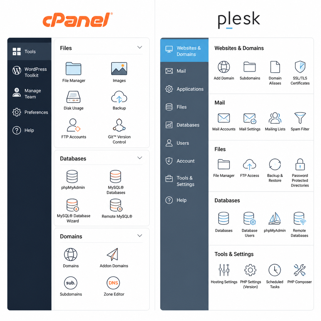 cPanel vs Plesk
