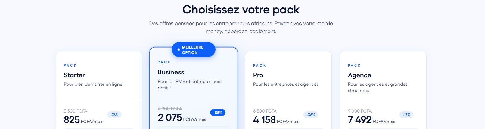 pack offre hebergement