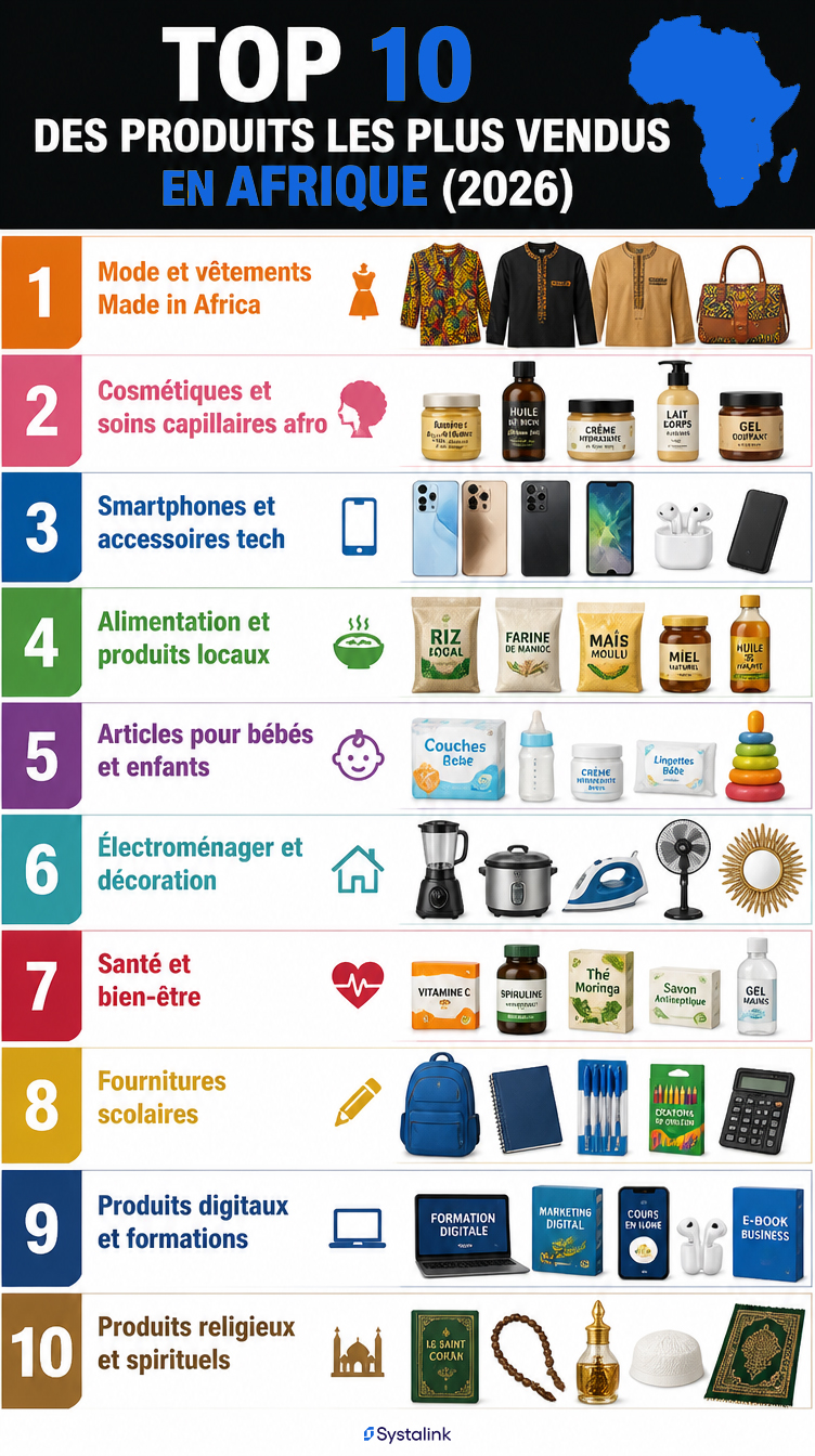 Top 10 des produits les plus vendus en Afrique