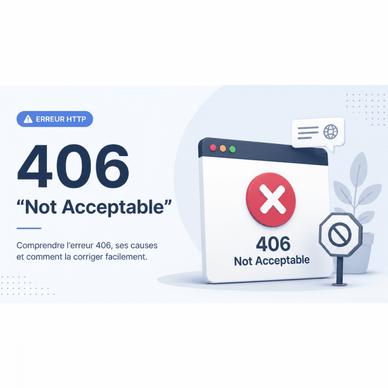 Erreur 406 Not Acceptable